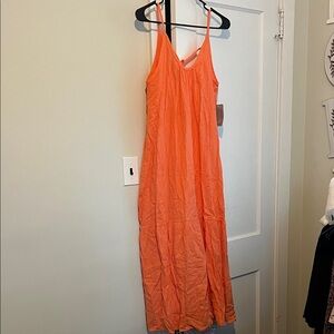 Nordstrom Vibrant Orange Maxi Dress
